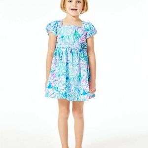 Lily Pulitzer Girls Mini Katrina Dress In Full Bloom Size 5